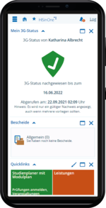 Abbildung eines Smartphones welches die Erfassung des 3G Status darstellt
