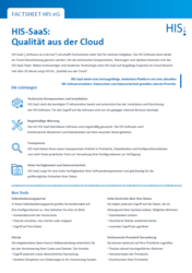Foto des Factsheet zur HIS-SaaS-Lösung