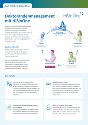 Foto des Factsheet zum Doktorandenmanagement in HISinOne