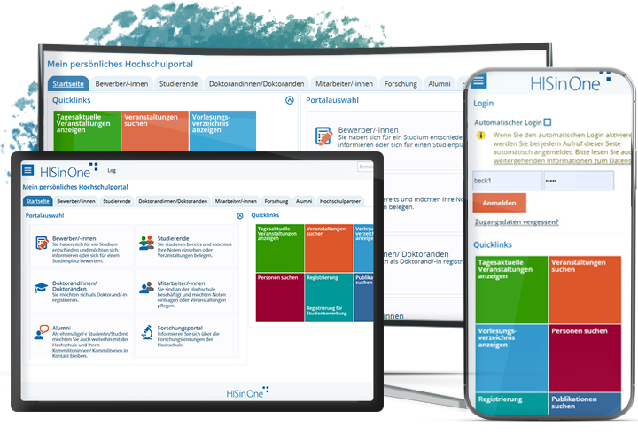 Monitor-Übersicht HISinOne Dashboard