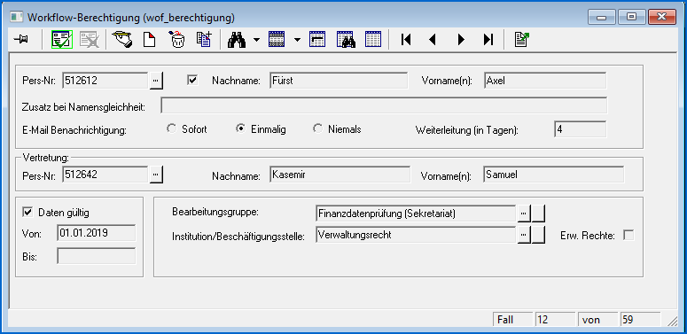 Workflow-Berechtigungen