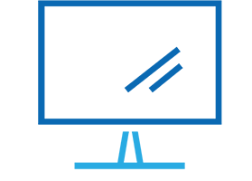 Icon welches einen Computer Monitor zeigt